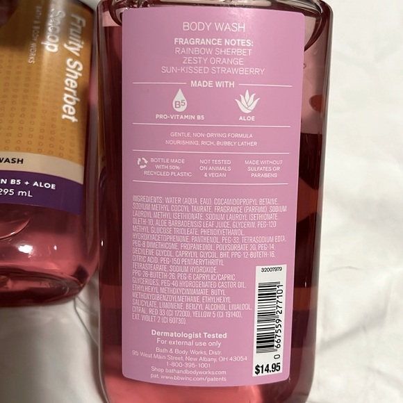 NEW- Bath & Body Works - Fruity Sherbet Scoop Body Wash - Picture 3 of 3